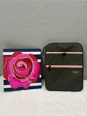 Five Star Olive Green Zipper‎ 3 Ring Binder Floral Binder
